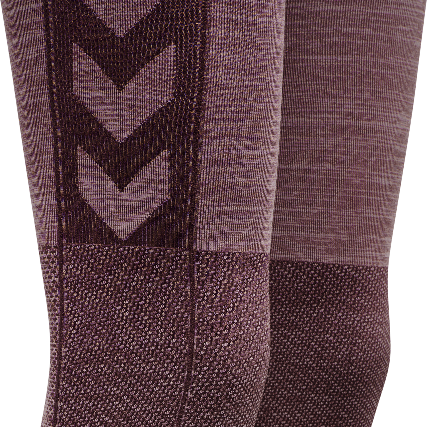 hmlCLEA SEAMLESS MID WAIST TIGHTS, FUDGE/WOODROSE MELANGE, packshot