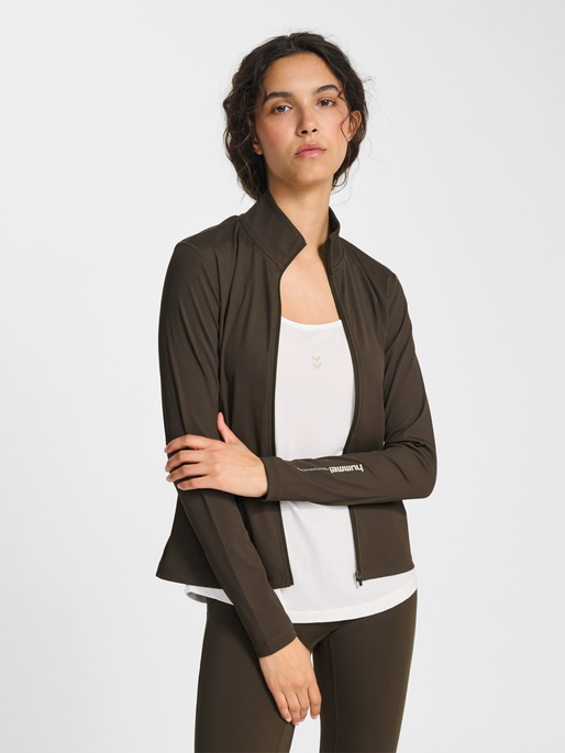 hmlPULSE W ZIP SHIRT L/S, DELICIOSO, model