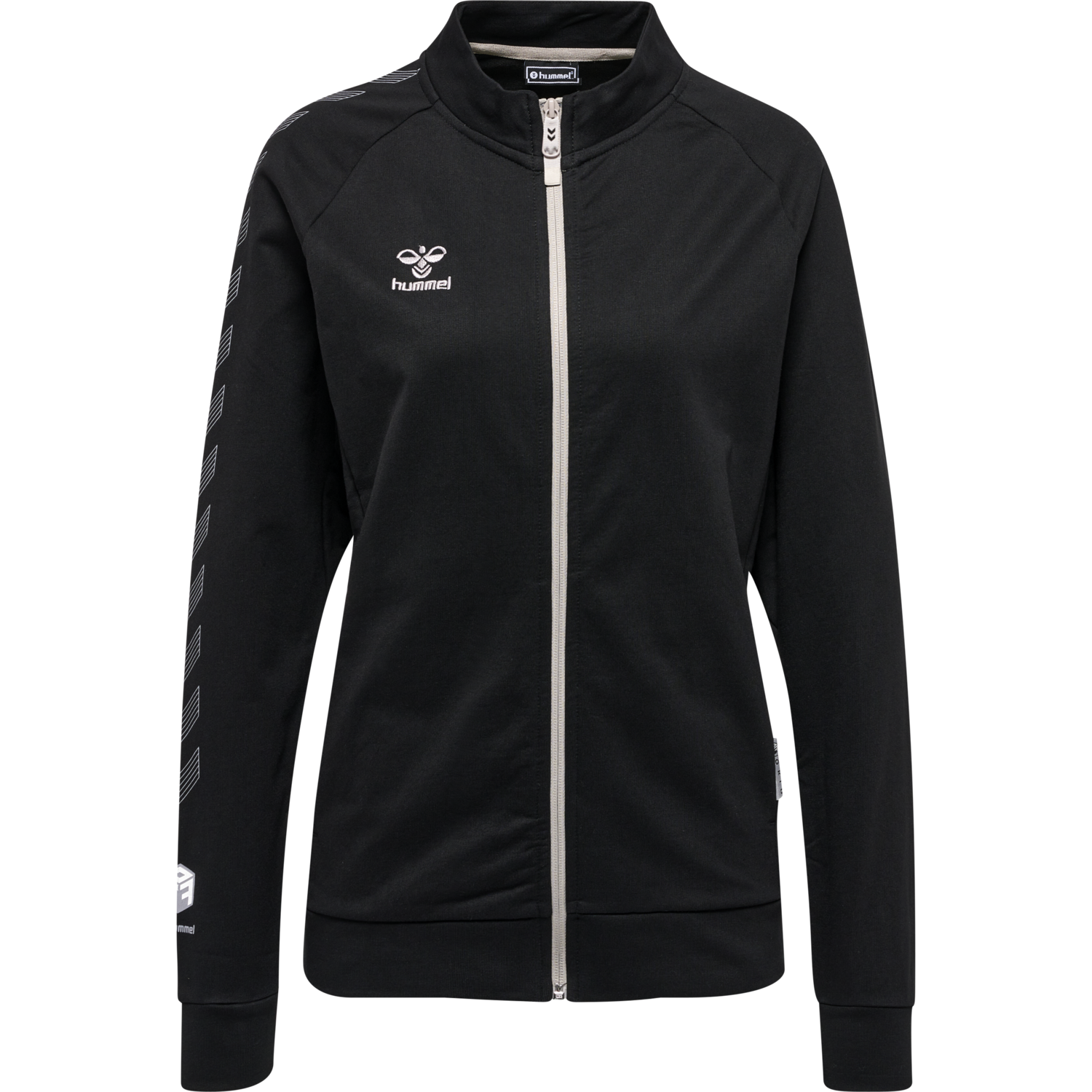 hmlMOVE GRID COTTON ZIP JACKET WOMA, BLACK, packshot