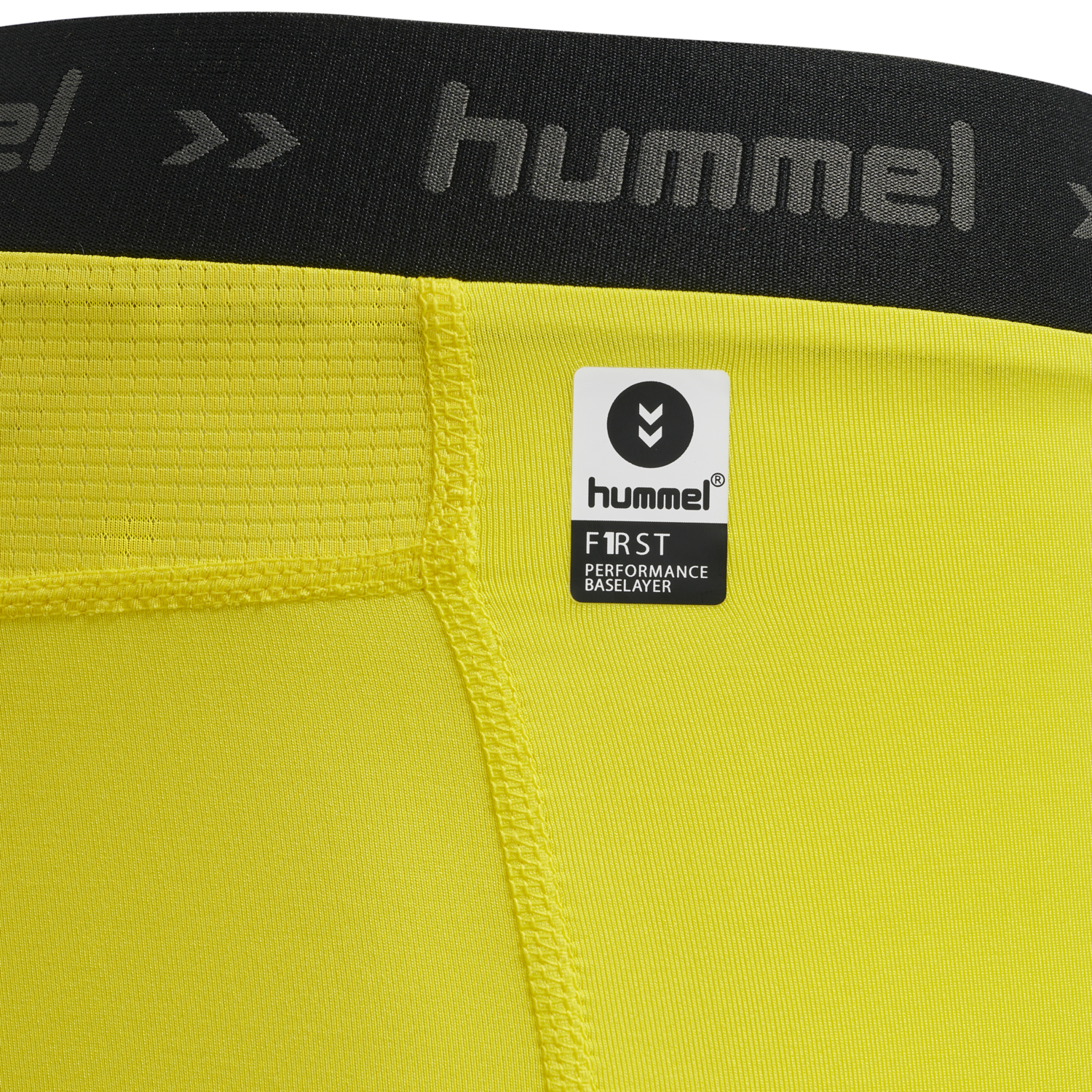 HUMMEL FIRST PERFORMANCE TIGHT SHORTS, BLAZING YELLOW, packshot