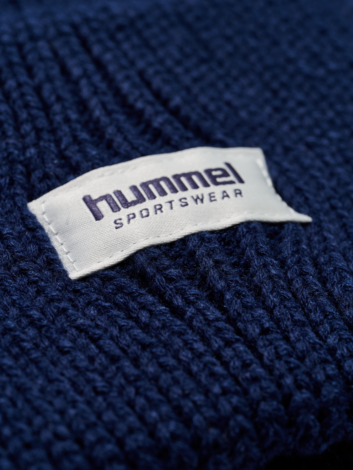 hmlJR HEAVY RIB KNIT BEANIE, DRESS BLUES, packshot
