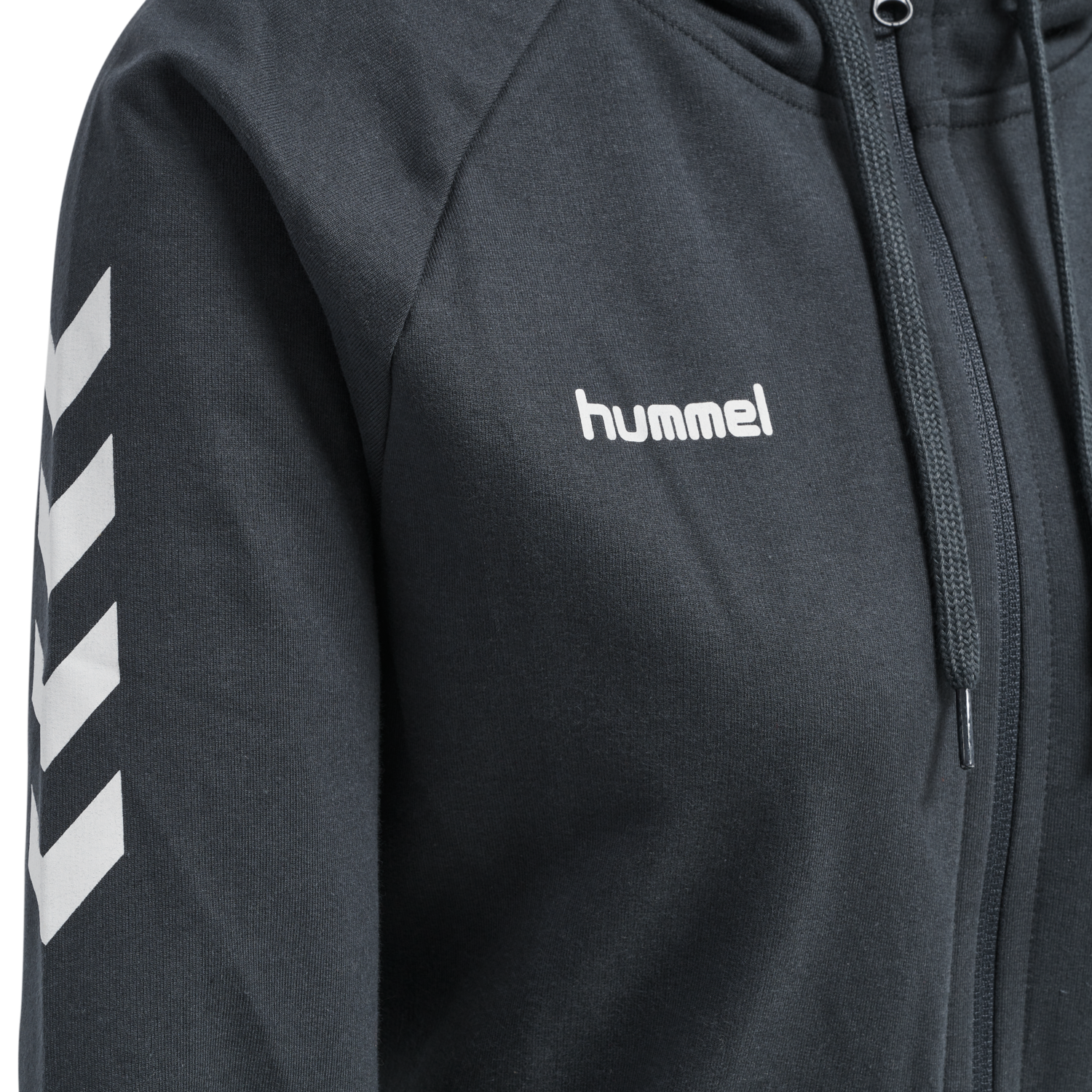 HUMMEL GO COTTON ZIP HOODIE WOMAN, INDIA INK, packshot