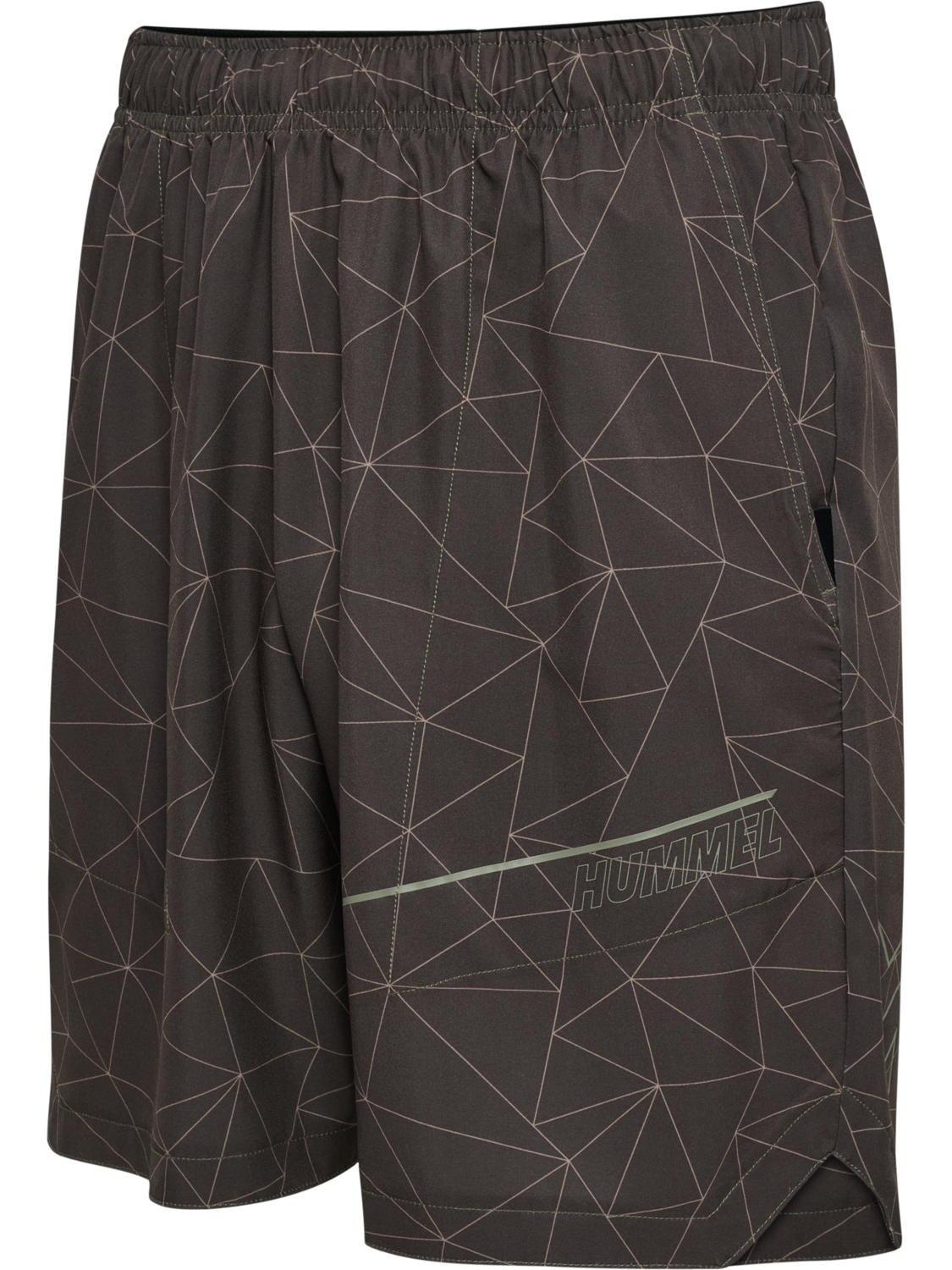 hmlCOURT AOP POCKET SHORTS, TURKISH COFFEE, packshot