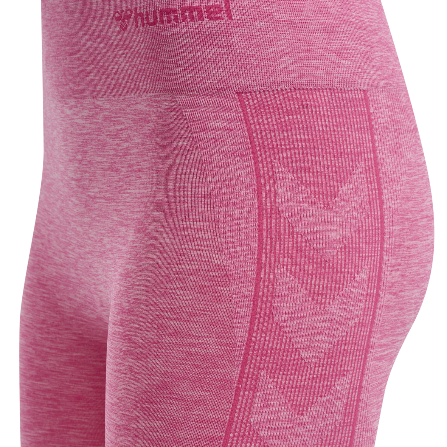 hmlMT UNA SEAMLESS MID WAIST TIGHTS, AZALEA PINK MELANGE, packshot