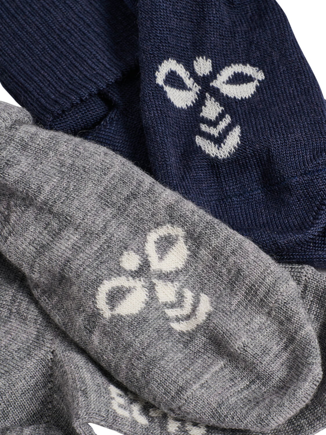 hmlMINI WOOL 2-PACK SOCKS, DRESS BLUES/GREY MELANGE, packshot